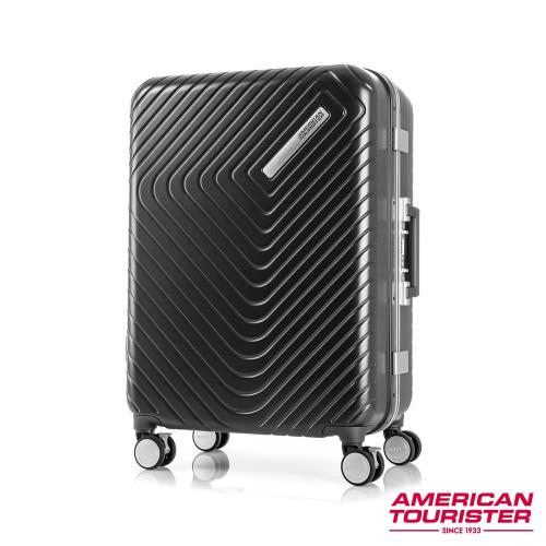 AT美國旅行者 28吋Esquino 鋁合金細框剎車雙輪行李箱(黑)-GN1*07003