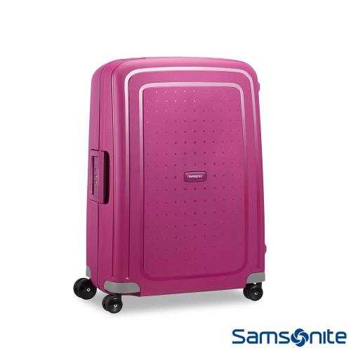 Samsonite 新秀麗 25吋 SCURE 四輪 PP硬殼TSA扣鎖行李箱(紫紅)-10U*20701