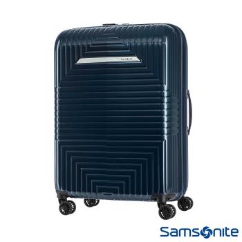 Samsonite新秀麗 28吋D200 幾何圖形可擴充硬殼行李箱(藍)-DK0*61003