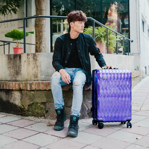 FUNWORLD 29吋鑽石系列鋁框行李箱-魅力紫