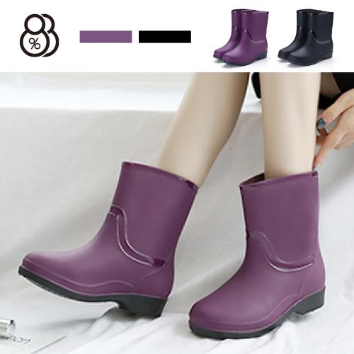 【88%】雨鞋-防水材質 低筒純色簡約 霧面質感 短筒短靴 雨靴 雨鞋