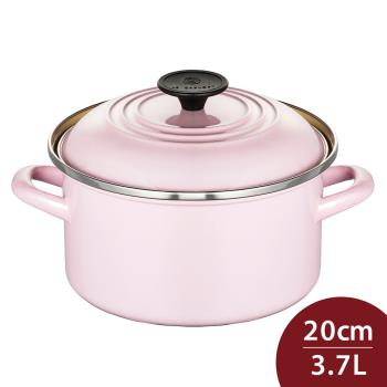 Le Creuset 琺瑯便利湯鍋 亮粉 20cm