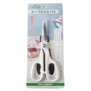 日本製Clover弧形曲線圓型剪刀36-616(140mm右左手皆適)裁縫剪刀布剪彎剪曲面剪彎形剪左撇子剪刀