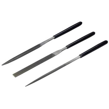 日本TAMIYA田宮模型用精密挫刀3件組ITEM 74046*800(平頭/尖頭/圓銼刀;中目銼)精密銼刀磨砂工具-日本平行輸入