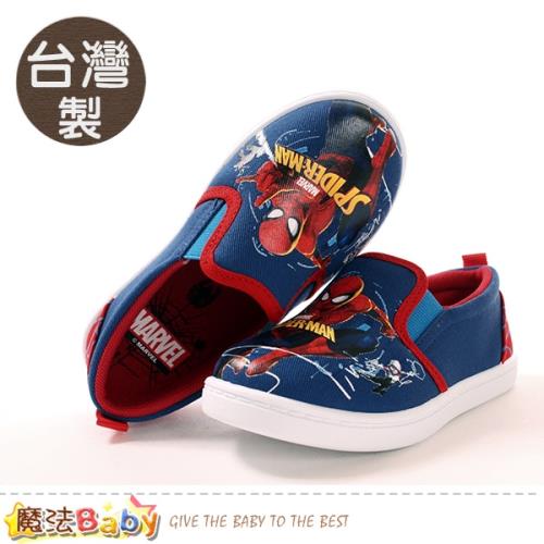 魔法Baby 男童鞋 台灣製蜘蛛人授權正版帆布鞋~sa09406