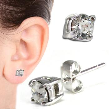SHUZI 水晶耳環 4mm