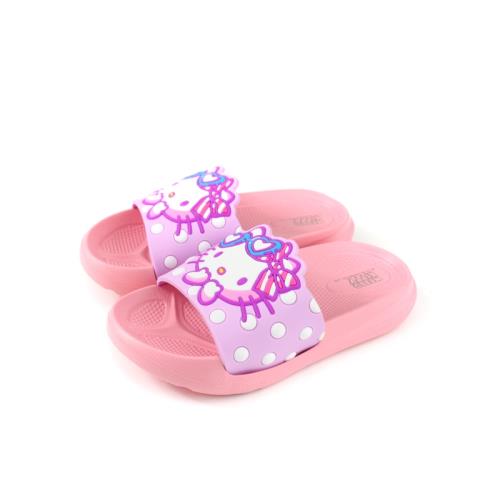 Hello Kitty 凱蒂貓 拖鞋 粉紫/粉紅 中童 童鞋 820351 no818 15~22cm