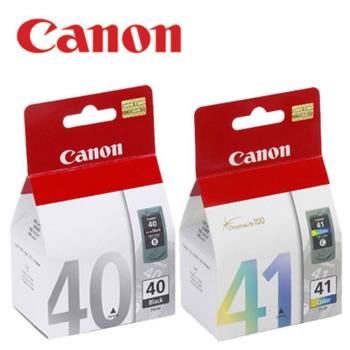 Canon PG-40+CL-41 原廠墨水匣組合(1黑1彩)