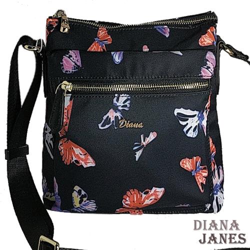 包【Diana Janes 黛安娜】輕量斜紋配皮斜揹包