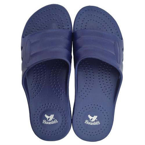 台灣製【公雞牌】厚底防滑室內拖鞋 室外拖鞋-藍色