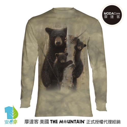 摩達客-預購-美國進口The Mountain 棕熊家族 純棉長袖T恤