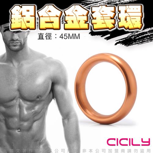CICILY 圓滑款 鋁合金猛男訓練環 金 4.5CM