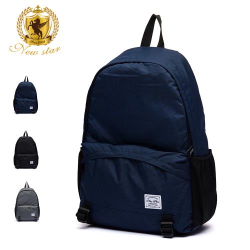 NEW STAR 後背包 簡約超輕量格紋防水口袋包包 男 女 男包 現貨 BK286