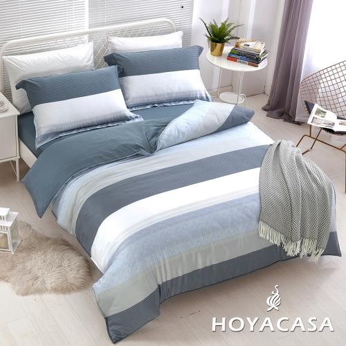 HOYACASA  雙人抗菌天絲兩用被床包四件組-時尚紐約