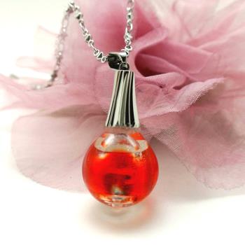 AK~香氛珠寶－小香瓶精油鍊(紅)/精油香氛項鍊飾品
