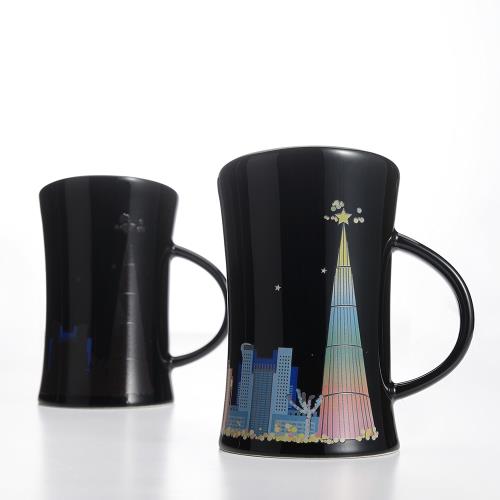 新北市璀璨夜景變色杯-亮黑水瓶杯
