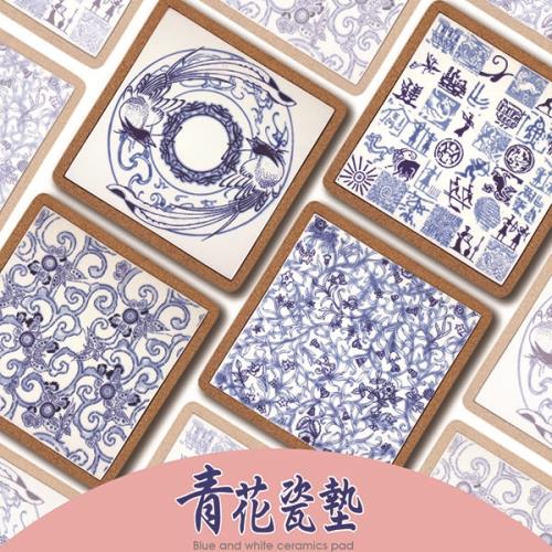 青花瓷墊(四入組)