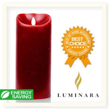 【Luminara 擬真火焰 蠟燭】 耶誕紅肉桂香氛光滑蠟燭禮盒（特大）+ 加贈充電電池組