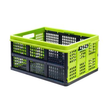 比利時EVOBOX摺疊收納籃46L -黑/綠色