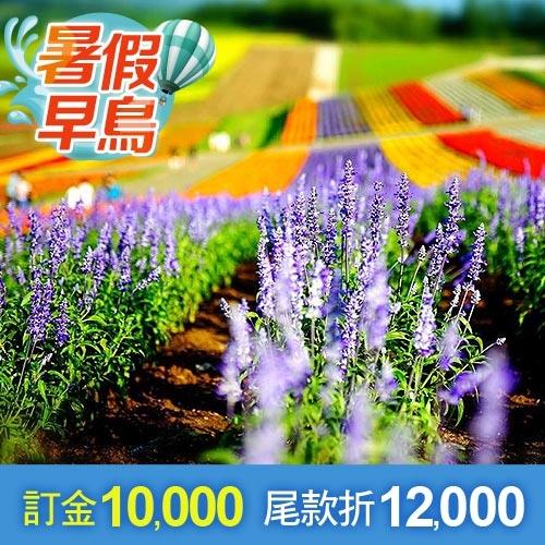 訂金-暑假 北海道道東釧路動物園富良野薰衣草5日旅遊