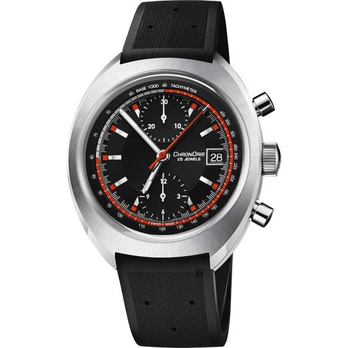 ORIS豪利時 CHRONORIS 限量200只賽車計時機械錶-黑/40mm 0167377394034-SetRS