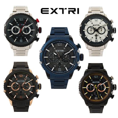 EXTRI X6007海洋冒險真三眼鋼帶手錶