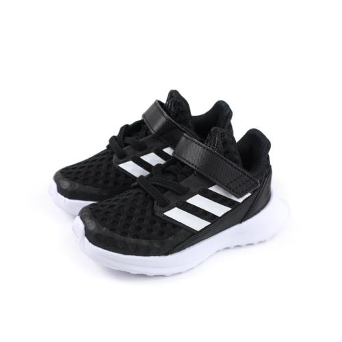 adidas RapidaRun EL I 運動鞋 慢跑鞋 魔鬼氈 童鞋 黑色 小童 EF9277 no808 13.5~16.5cm