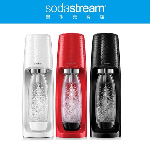 (超值福利品)英國Sodastream時尚風自動扣瓶氣泡水機Spirit (3色)