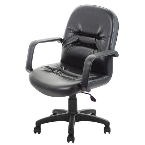 GXG 短背皮面 電腦椅 可後躺/塑膠腳  TW-1003 EK