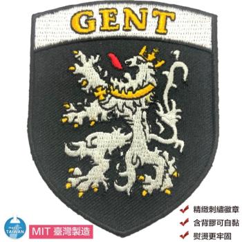 (五入)Ghent 根特徽章 刺繡布章 電繡刺繡章 刺繡胸章 熨斗袖標 Flag Patch貼紙 揹包貼 鞋子 造型