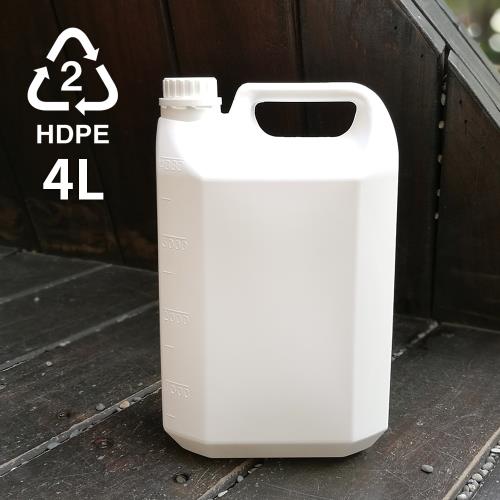 全新HDPE 塑膠容器 塑膠瓶 塑膠桶 塑膠罐 4L 4公升 (2入組)