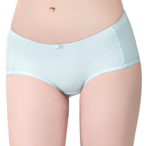 【Swear 思薇爾】 棉花糖純真風系列M-XL中低腰平口內褲(水藍色)