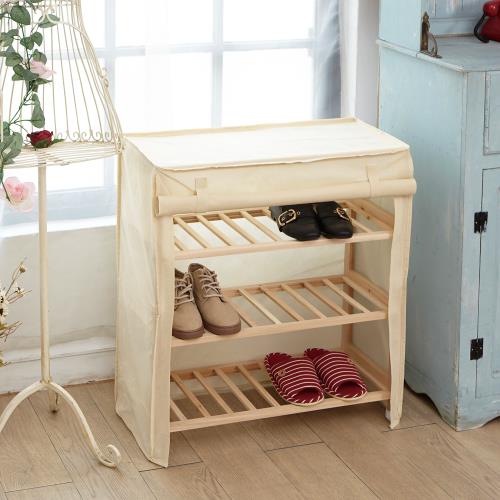 HR安室家 木製捲簾防塵鞋櫃 BCF51