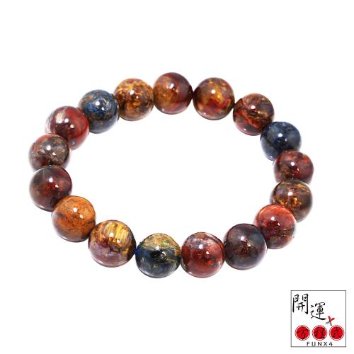 開運方程式-全彩風暴彼得石12mm手珠(強大自身財運磁場)