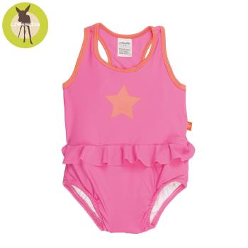 德國Lassig-嬰幼兒抗UV連身式泳裝-粉色甜星