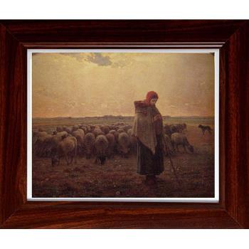 [開運陶源] 複製畫 米勒名畫 ~牧羊女與羊群