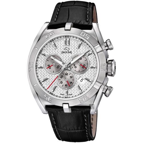JAGUAR積架 EXECUTIVE 極速計時手錶-銀x黑色錶帶/45.8mm J857/1