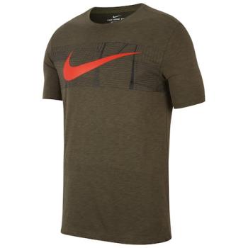 Nike 2020男時尚標誌圖案卡其綠色圓領短袖ㄒ恤