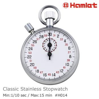 Hamlet 哈姆雷特 不銹鋼經典機械式碼錶 30秒制 1/10秒