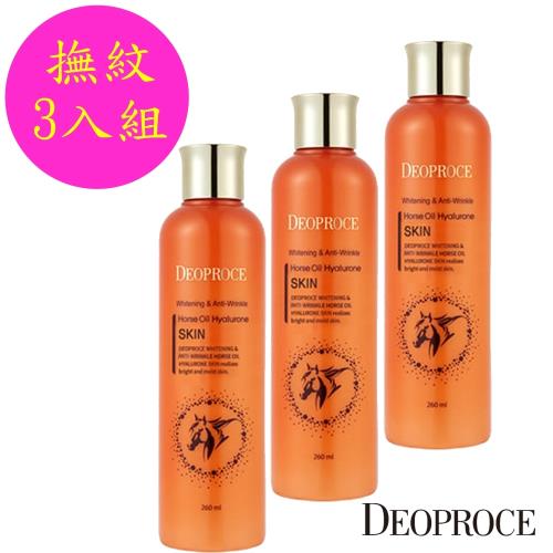 韓國 Deoproce 馬油全能修護潤膚露260mlx3入(潤澤 修護 化妝水)