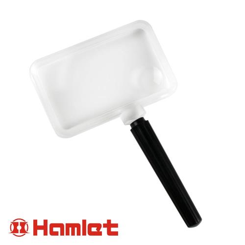 【Hamlet 哈姆雷特】2.5x4x / 77x45mm 光學級壓克力手持型放大鏡【EL-001】 (免運費)