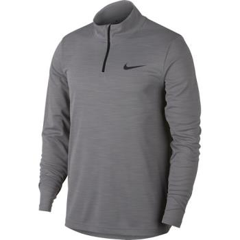 Nike 2020男時尚Superset四分之一拉鍊煙灰色長袖ㄒ恤