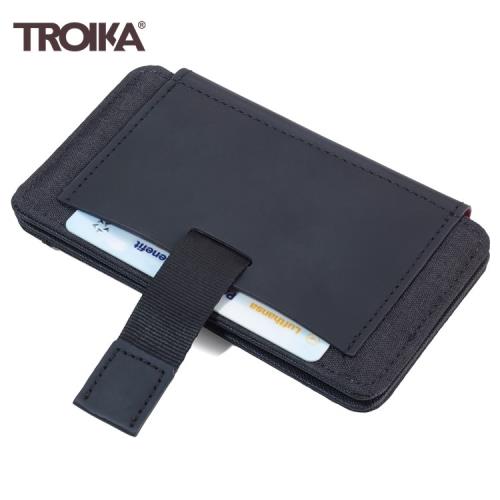 德國TROIKA信用卡防盜刷屏障防RFID防資料竊取小皮夾CCC50/BK防駭客旅行皮夾錢包