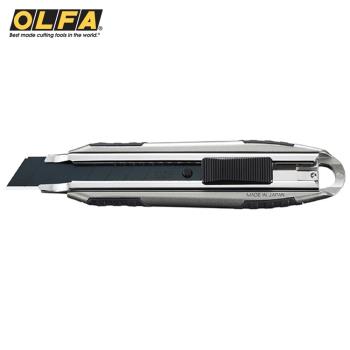 日本OLFA壓鑄鋁合金METAL PRO超強握把大型美工刀MXP-AL(自動鎖定18mm刀片;附掛洞)切割刀