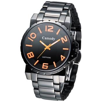 Canody 玩色立體時標時尚腕錶/橘/42mm/GM2592-G