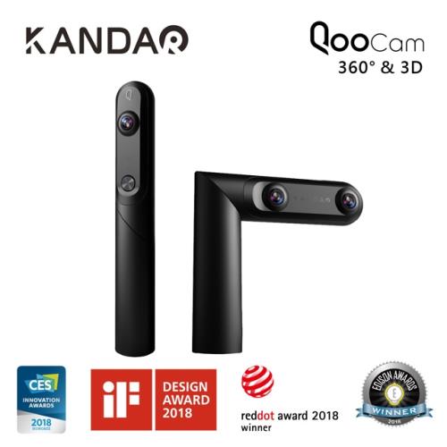 QooCam 4K 360°3D 全景相機攝影機+ 原廠自拍桿 + 原廠三腳架  KANDAO 看到科技