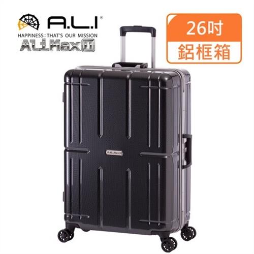 (A.L.I)26吋 台日同步Ali Max 鋁框行李箱/旅行箱(011RD黑色)