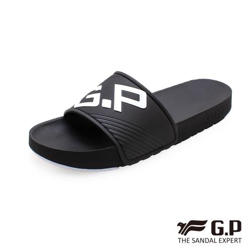 G.P 男款Be Better休閒舒適拖鞋G0566M-黑色(SIZE:L-XXL 共三色)