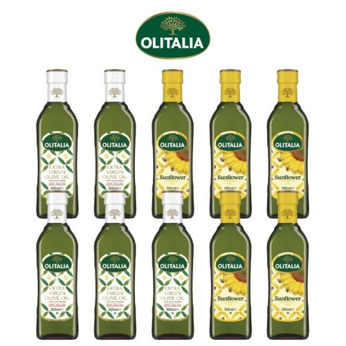 Olitalia 奧利塔 特級初榨橄欖油500ml x5罐+頂級葵花油500ml x5罐