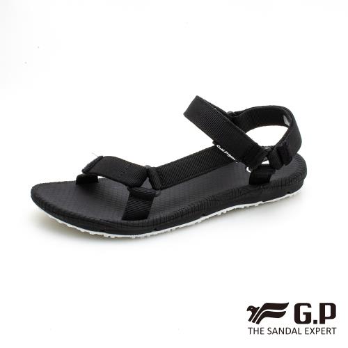 GP 女款輕量簡約舒適織帶涼鞋G0753W-黑色(SIZE:36-39 共二色) G.P(Gold.Pigon) 涼鞋 防水 雨天